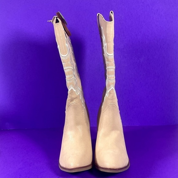 MIA Women's Powder Pink Taley Mid-Calf Western Boots Shoe Size 7 - Picture 2 of 9